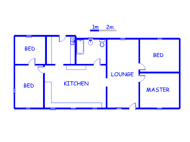 Floor plan of the property in Boksburg