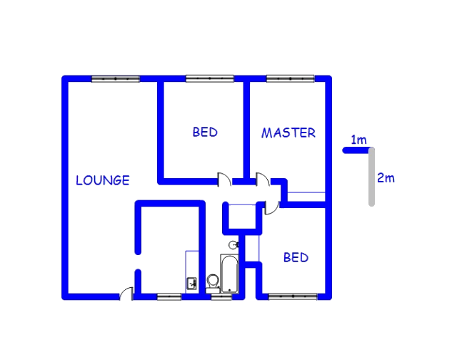 Floor plan of the property in Rustenburg