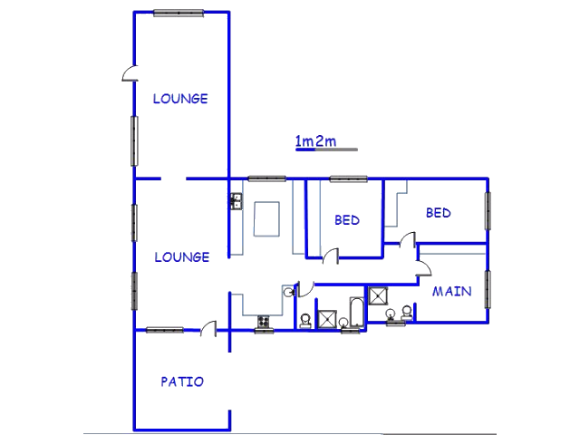 Floor plan of the property in Cullinan