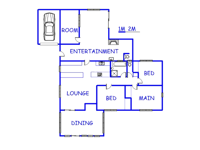 Floor plan of the property in Komati