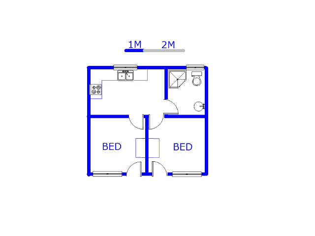 Floor plan of the property in Die Bult