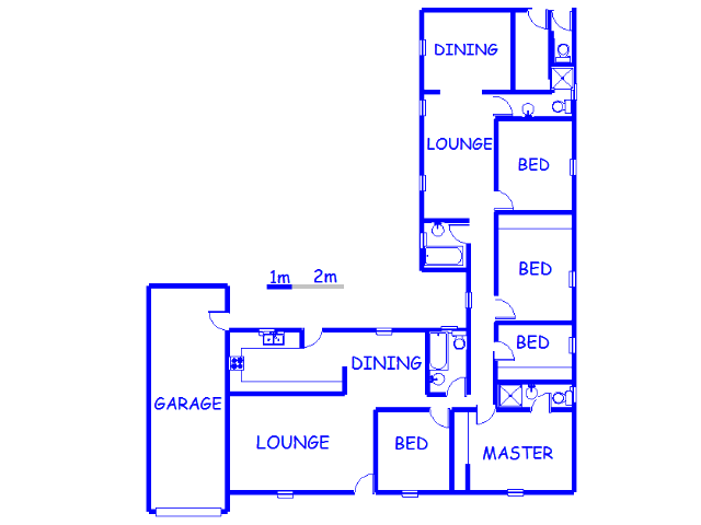 Floor plan of the property in Lenasia South