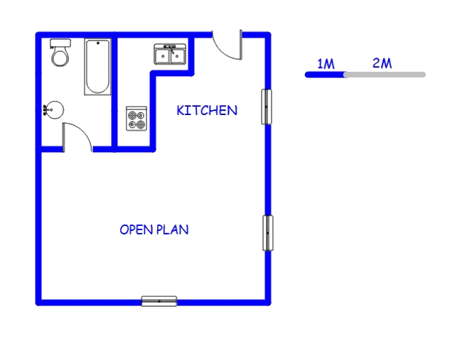 Floor plan of the property in Johannesburg Central