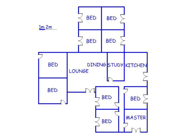 Floor plan of the property in Ermelo