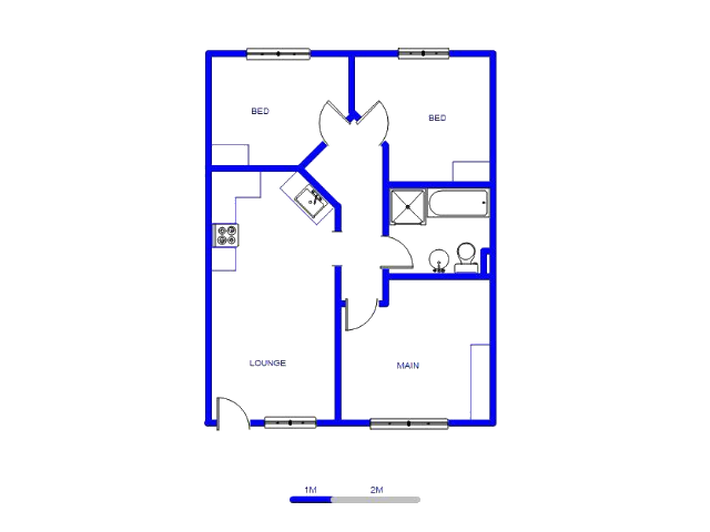 Floor plan of the property in Rustenburg