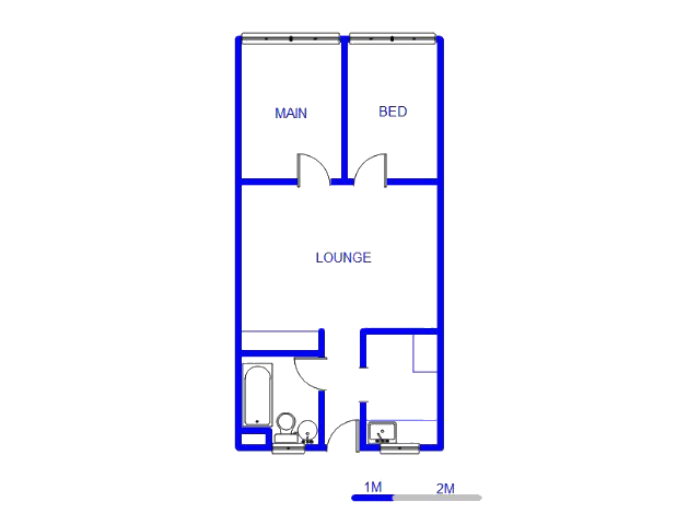 Floor plan of the property in Pretoria Central
