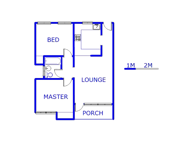 Floor plan of the property in Vanderbijlpark