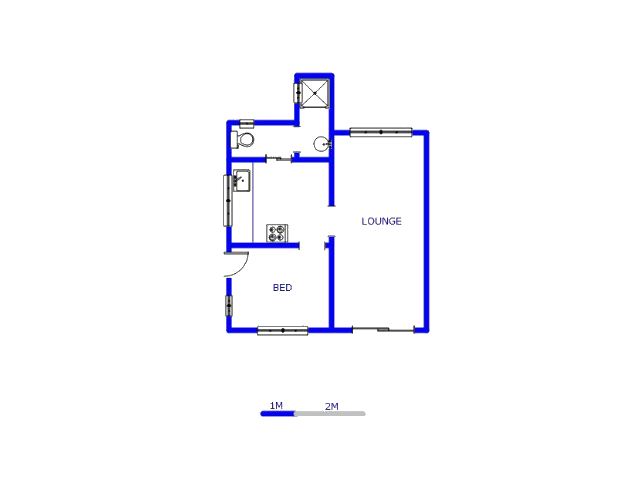 Floor plan of the property in Vanderbijlpark