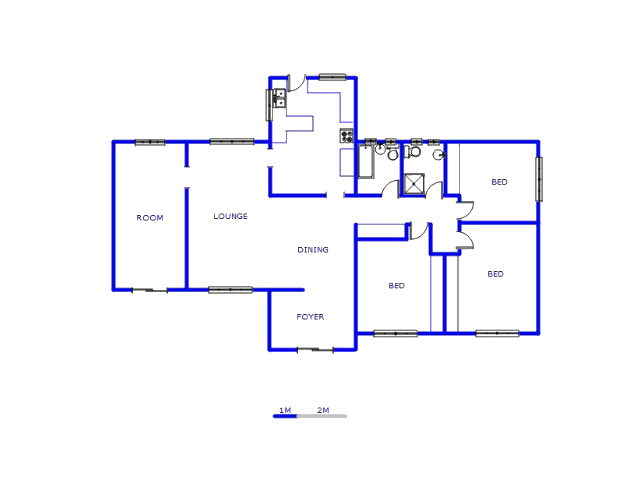 Floor plan of the property in Vaalpark