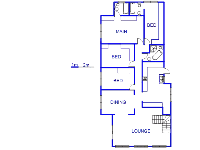 Floor plan of the property in Fordsburg