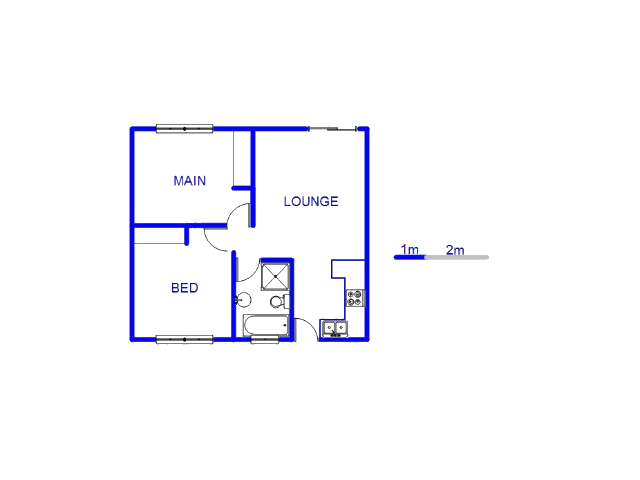 Floor plan of the property in Amorosa