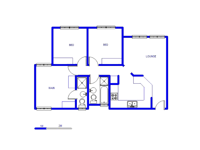 Floor plan of the property in Wonderboom South