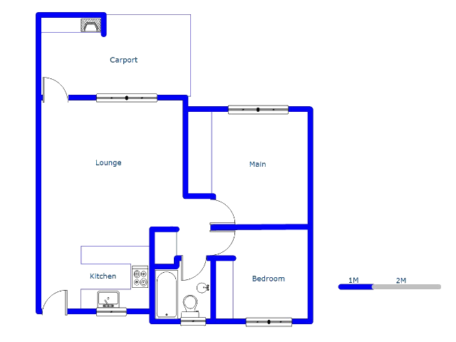 Floor plan of the property in Noordhang