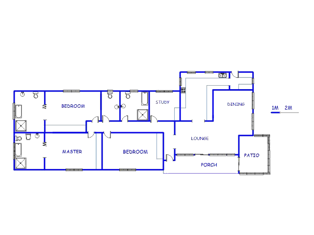 Floor plan of the property in Umtentweni