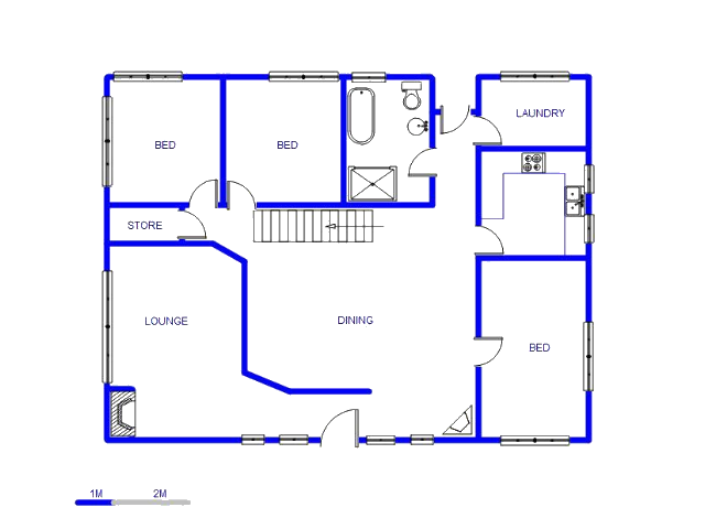 Floor plan of the property in Kameeldrift