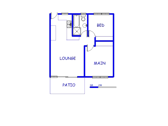 Floor plan of the property in Goedeburg