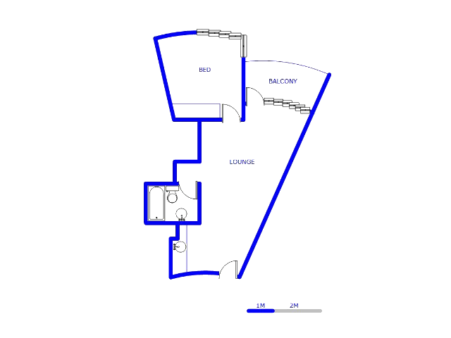 Floor plan of the property in Braamfontein