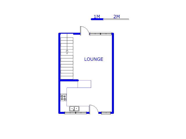Floor plan of the property in Van Riebeeckpark