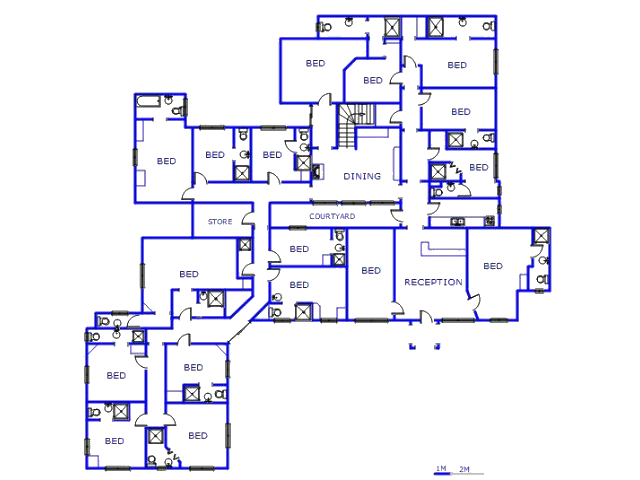 Floor plan of the property in Benoni