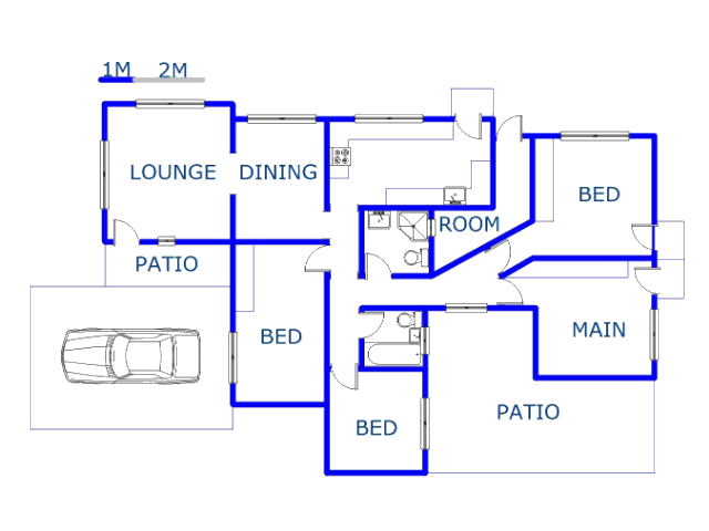 Floor plan of the property in Northdale (PMB)