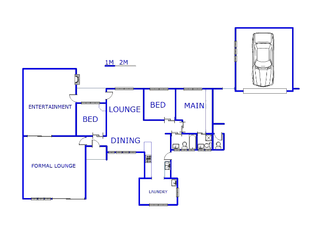 Floor plan of the property in Hartebeesfontein