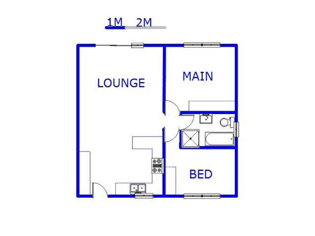 Floor plan of the property in Elandsfontein
