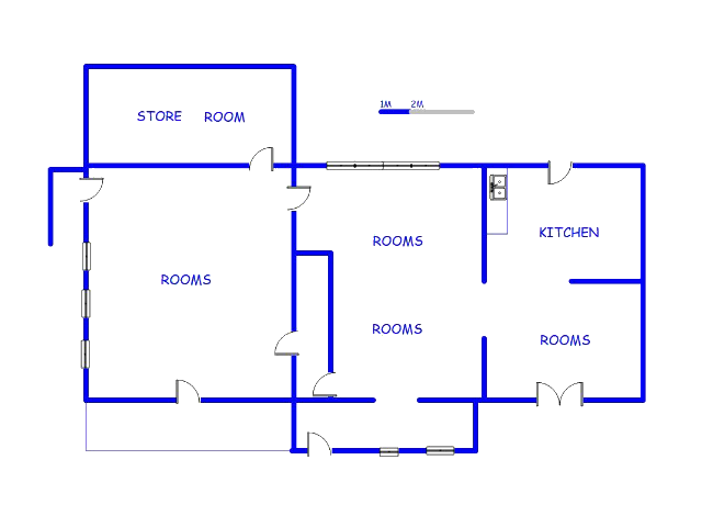 Floor plan of the property in Riebeek East