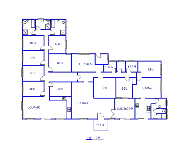 Floor plan of the property in Evander