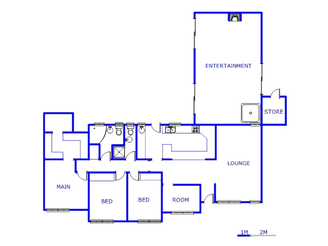 Floor plan of the property in Secunda