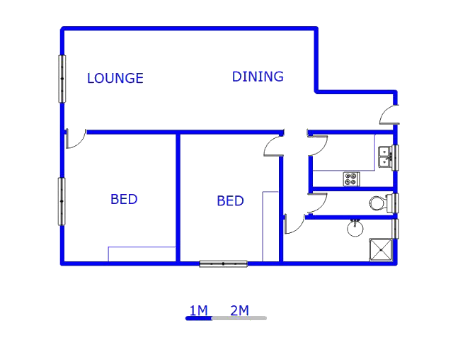 Floor plan of the property in Parktown