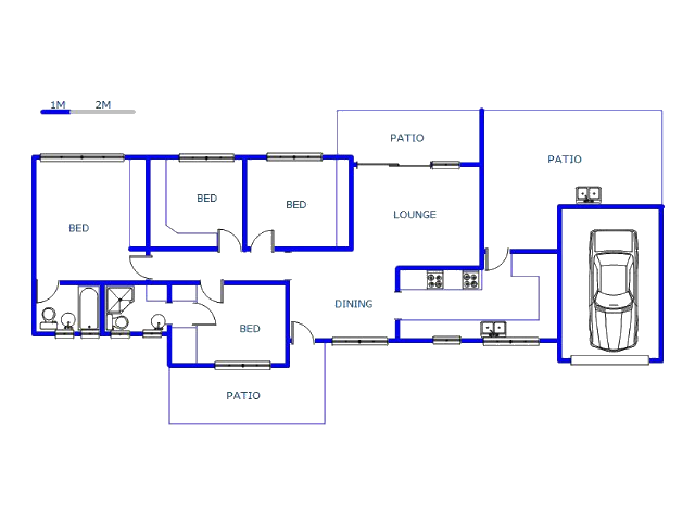 Floor plan of the property in La Mercy