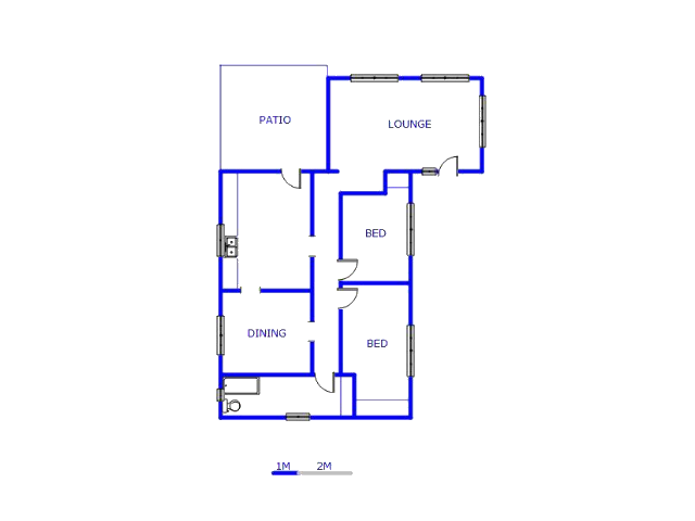 Floor plan of the property in Rosashof AH
