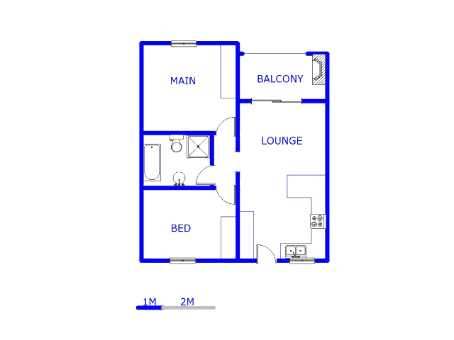 Floor plan of the property in Pomona