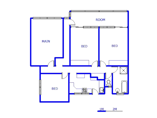 Floor plan of the property in Pretoria Central