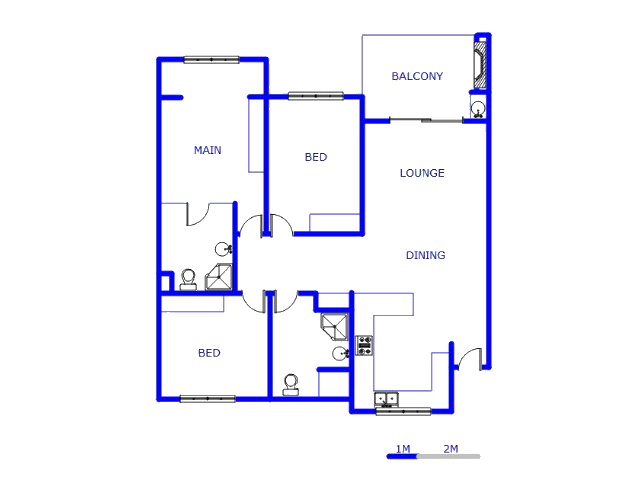 Floor plan of the property in Carlswald