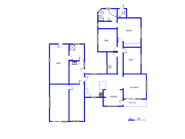 Floor plan of the property in Liefde en Vrede