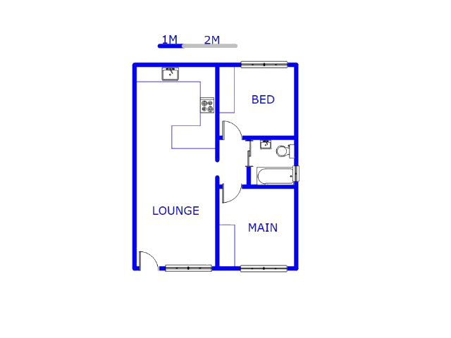 Floor plan of the property in Brakpan
