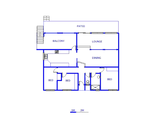 Floor plan of the property in Brighton Beach
