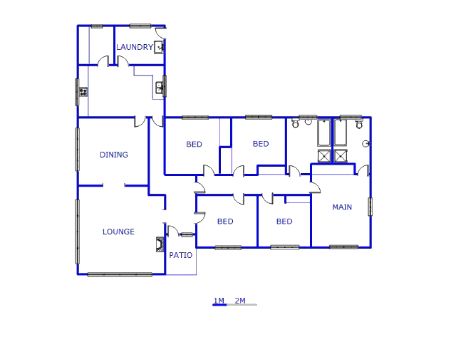 Floor plan of the property in Sasolburg