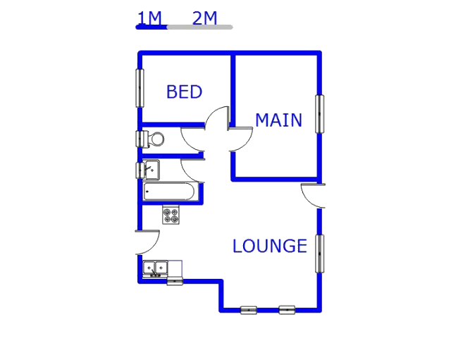 Floor plan of the property in Protea Glen