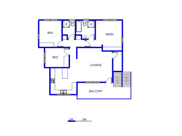 Floor plan of the property in Winchester Hills