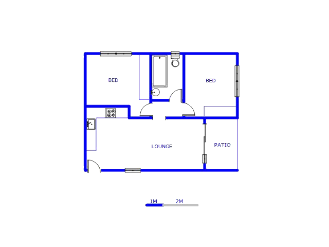 Floor plan of the property in Benoni Western