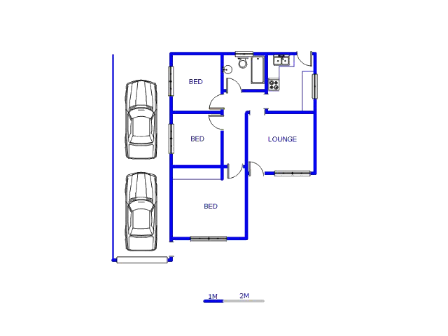 Floor plan of the property in Kagiso