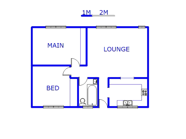 Floor plan of the property in Kempton Park