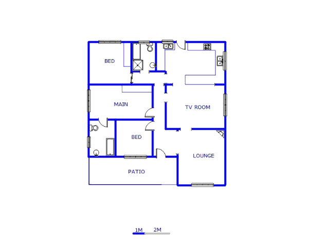Floor plan of the property in Brakpan