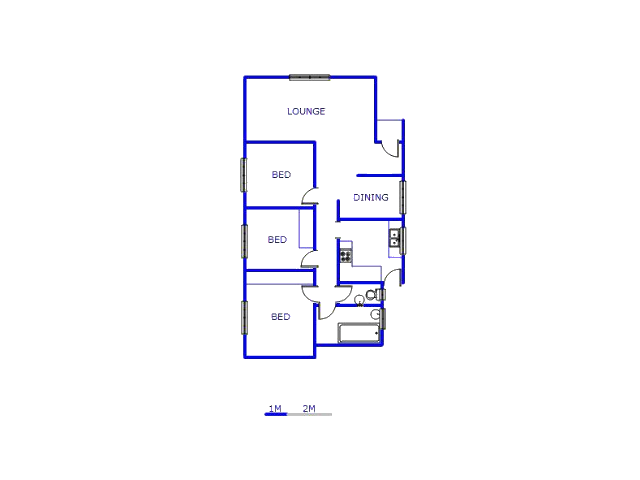 Floor plan of the property in Saulsville