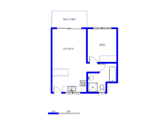 Floor plan of the property in Noordwyk