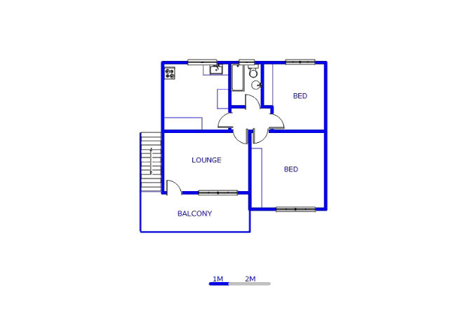 Floor plan of the property in Sasolburg