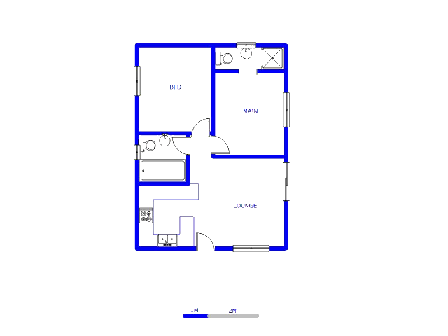 Floor plan of the property in Paarl