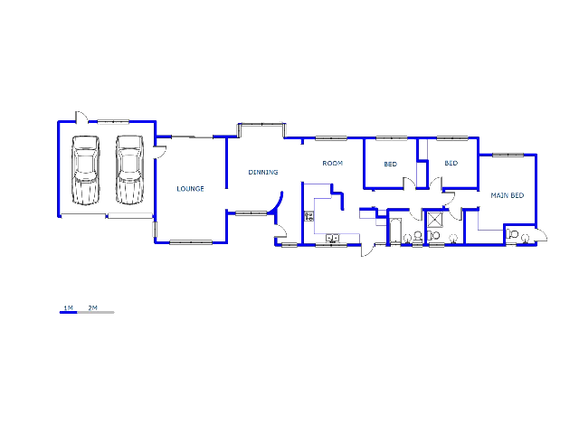 Floor plan of the property in Bergbron